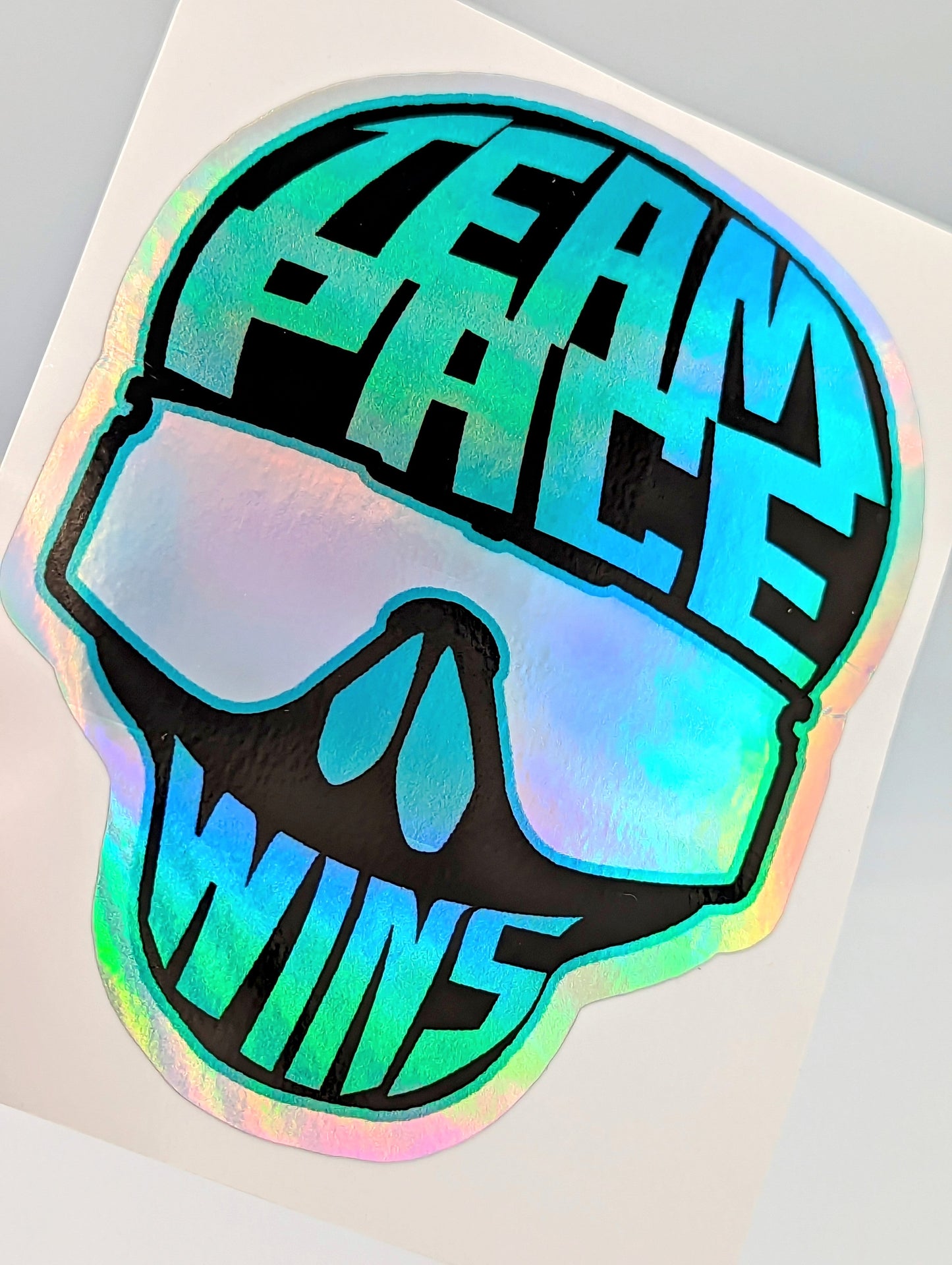 Holographic Skull Sticker